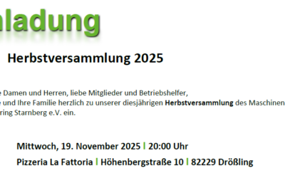 Herbstversammlung 2025